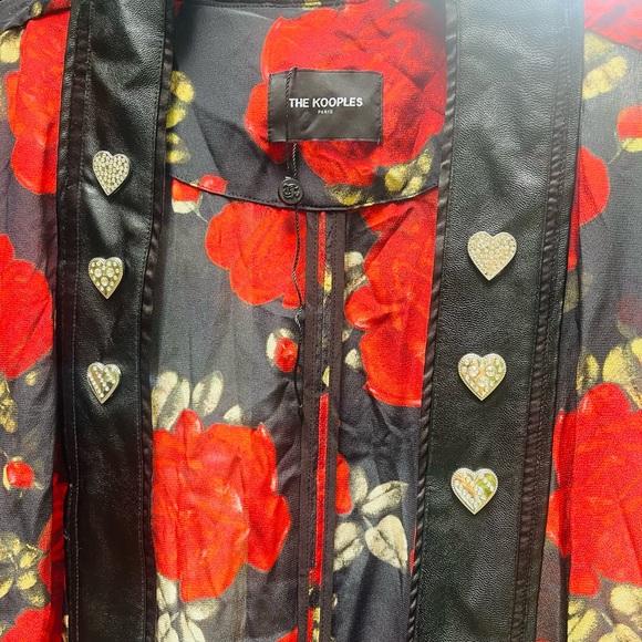 The Kooples Silk Sleeping Roses Printed Kimono - Picture 7 of 12